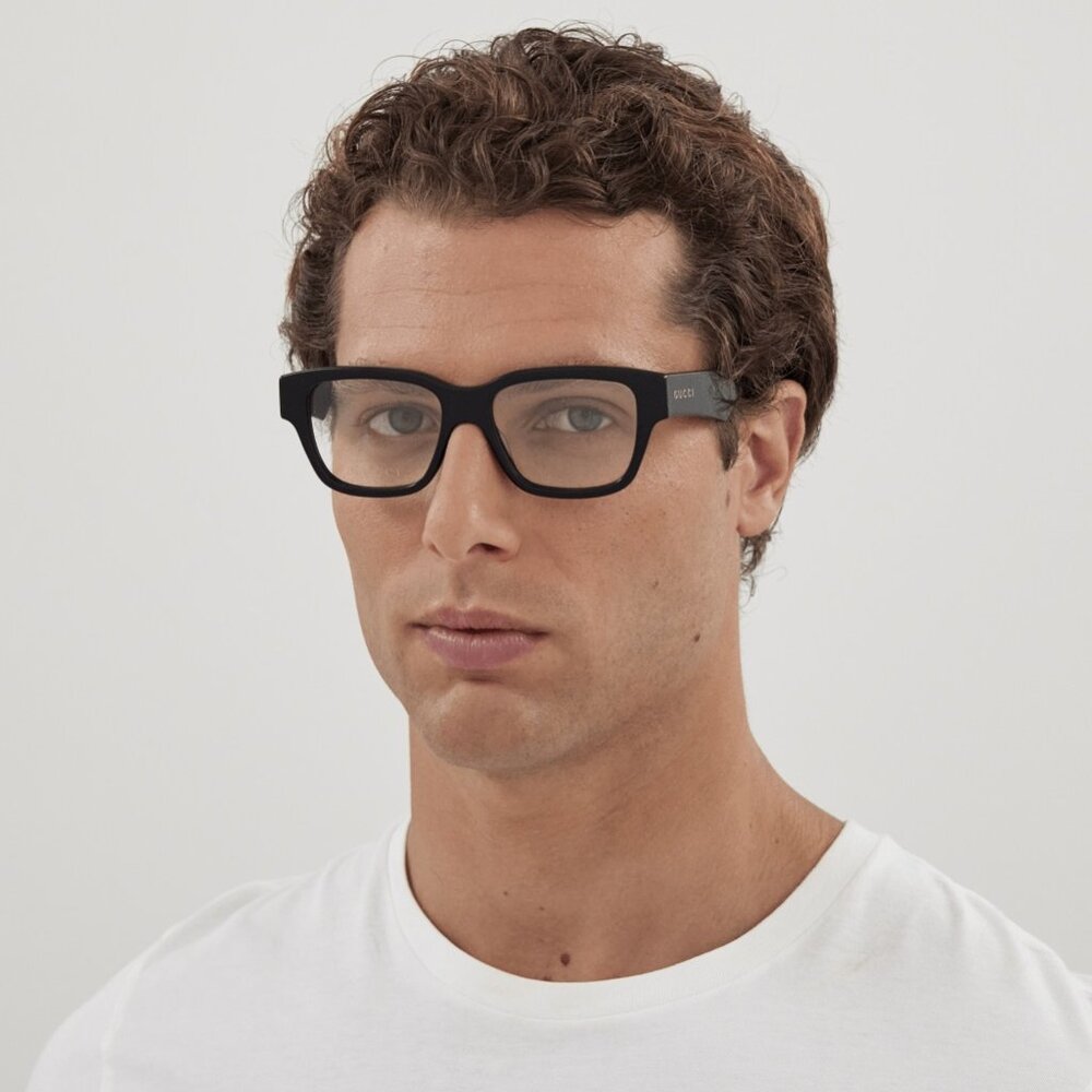 Gucci Men Eyeglasses Black Demo Square GG1428O 004 BRAND NEW